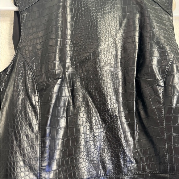 NWT French Connection Black Textured Mini Dress - Picture 4 of 6